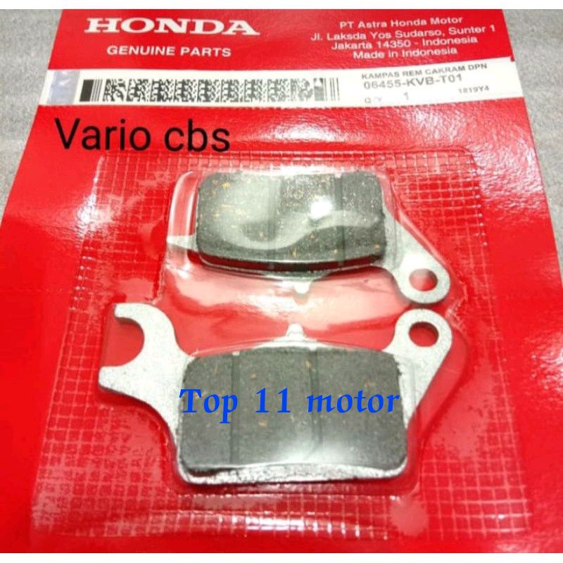 Discpad depan vario cbs / disckpad depan vario cbs