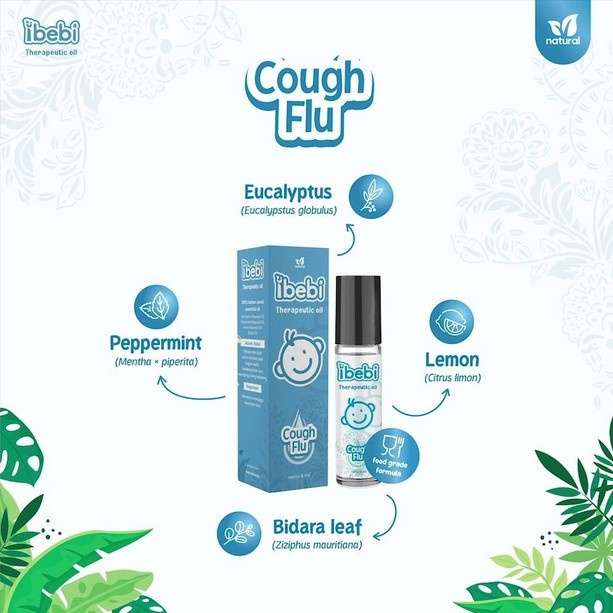 Essential Oil IBEBI NATURAL Therapeutic Oil Baby Oil Cough n Flu SBSKEBONSARI