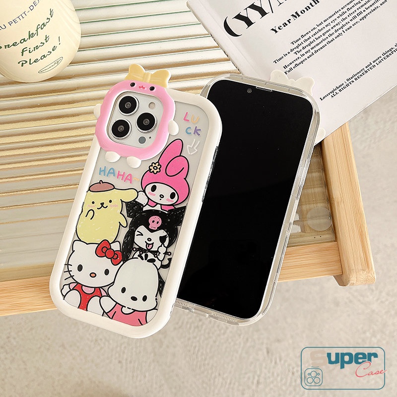 Casing Soft Case TPU Motif Kartun Monster 3D Untuk IPhone 11 13 12 14 Pro MAX 6 6S 7 8 Plus XR X XS MAX