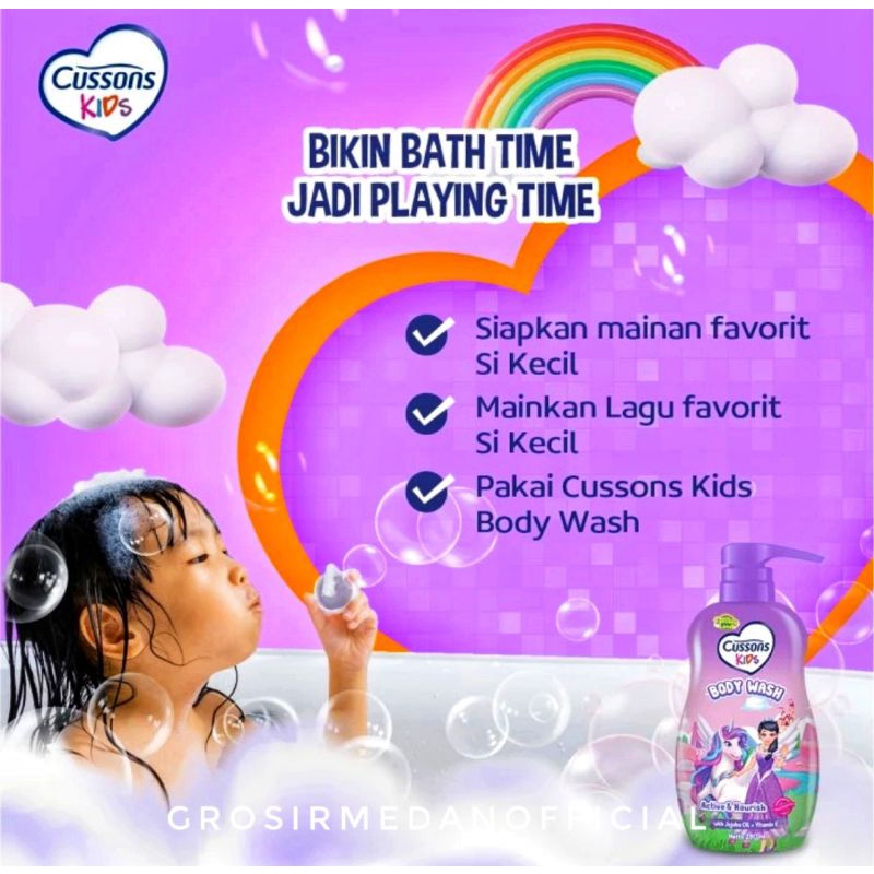 CUSSONS KIDS BODY WASH refill plastik 250 ML - KEMASAN ISI ULANG - SABUN MANDI HARUM SEGAR AROMA BUAH