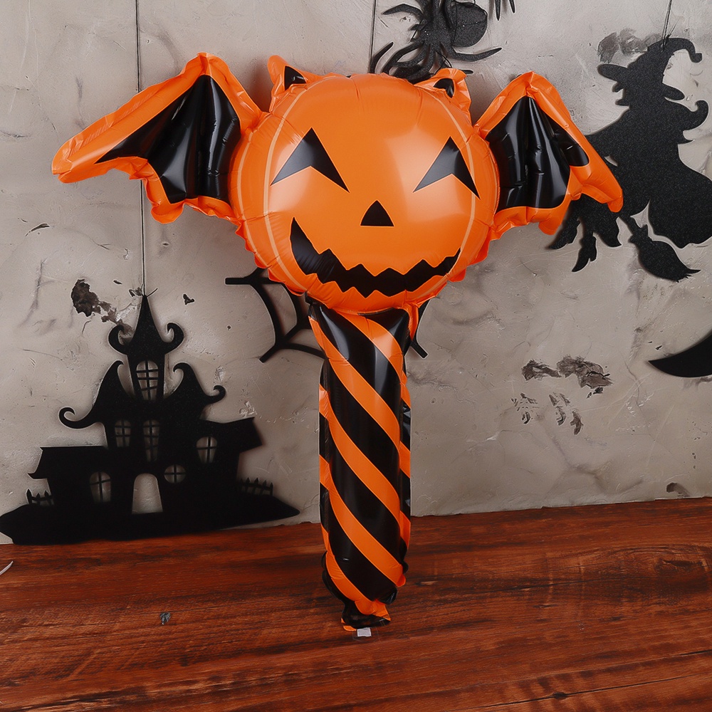 Balon Foil Aluminum Desain Devil Spider Pumpkin Untuk Dekorasi Pesta Halloween