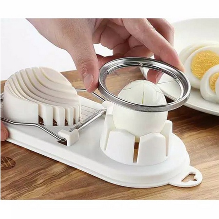 ONLYONE12 Alat Pemotong Telur / Alat Pengiris Telur Rebus Mudah dan Praktis / 2 in 1 Egg Slicer Cutter