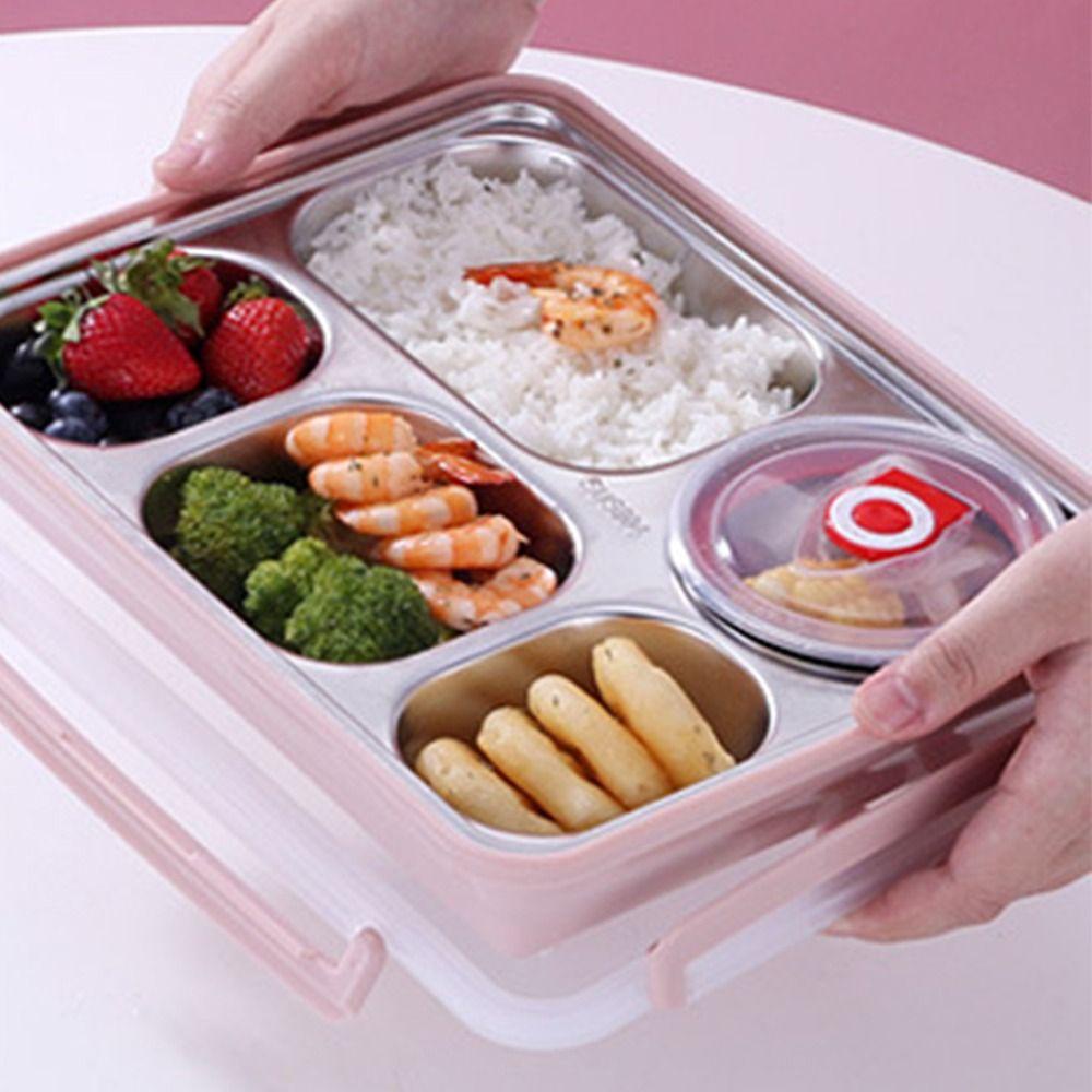 Solighter Lunch Box Portable Untuk Pelajar Pekerja Kantor Kotak Penyimpanan Wadah Buah Makanan