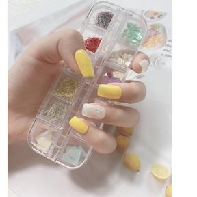 Limited 【  】HIASAN  Manik-Manik Dekorasi Cangkang Seni Kuku Mutiara Kerang Abalone Asimetris 3d /Nai