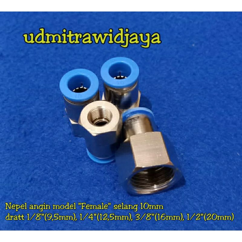 Fitting pneumatic  / sambungan selang angin 10mm Model Female dratt 1/8 , 1/4 , 3/8 , 1/2  sambungan selang klakson model female nepel angin type MPCF dratt nepel angin air nepel angin truk fuso double kabin neple angin sambungan angin type Spcf