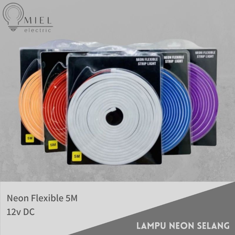 Lampu Neon Flex Selang / 12V DC / Neon Flexible 5M