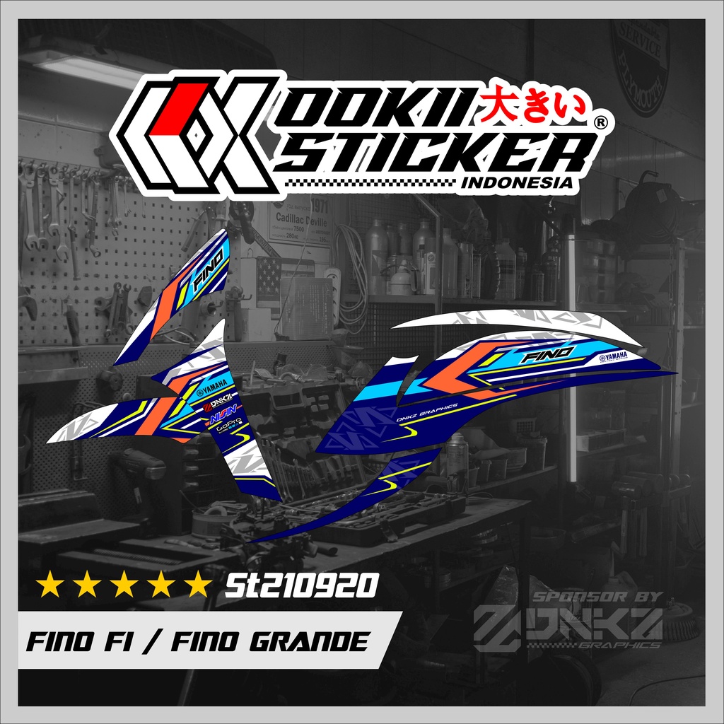 Stiker Fino FI  Grande 125 Decal Striping Fino FI  Grande 125 Premium ST210920 OOKII