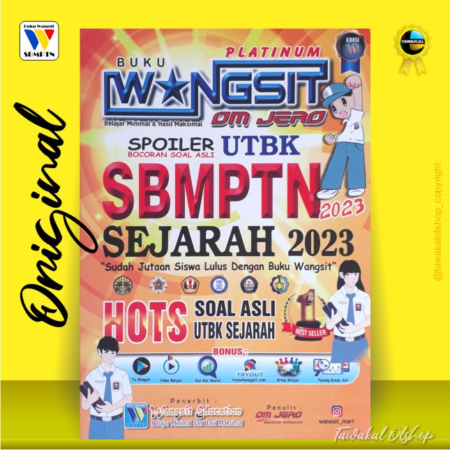 Buku Wangsit UTBK SBMPTN 2023 / Buku Wangsit SNBT 2023 / Buku Wangsit OM JERO / Buku Wangsit SEJARAH