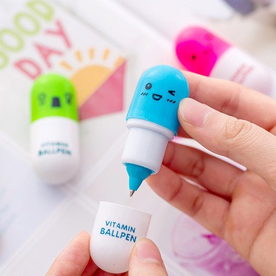 [BARU] MTOYS~Pulpen Kapsul Karakter Vitamin Pena Vitamin Unik Vitamin Ballpen Pena Lucu Souvenir - JT0022