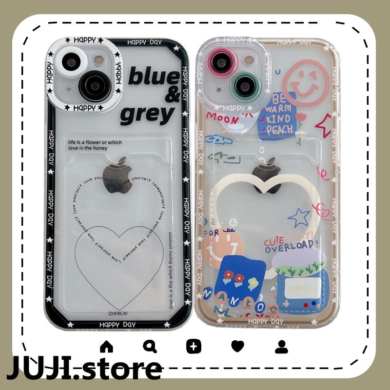 Soft Case TPU Motif Hati Mata Malaikat Untuk IPhone 14 13 11 Pro Max 8 7 Plus X XS XR