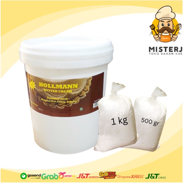 

Hollman Butter Cream Vanilla | 250 Gram | 500 Gram | 1 Kg | Butter Cream Instan | Butter Cream Hollman