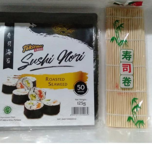 

Cuma Sehari--PAKET TOKINORI 50 SHEET LEMBAR TIKAR PENGGULUNG SUSHI NORI SUSHI MAT SEAWEED RUMPUT LAUT TIKAR SUSHI