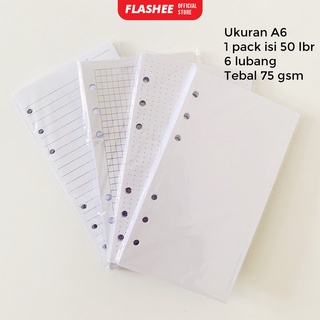 

Loose Leaf A6 Isi Kertas Binder File A6 Ring Garis
