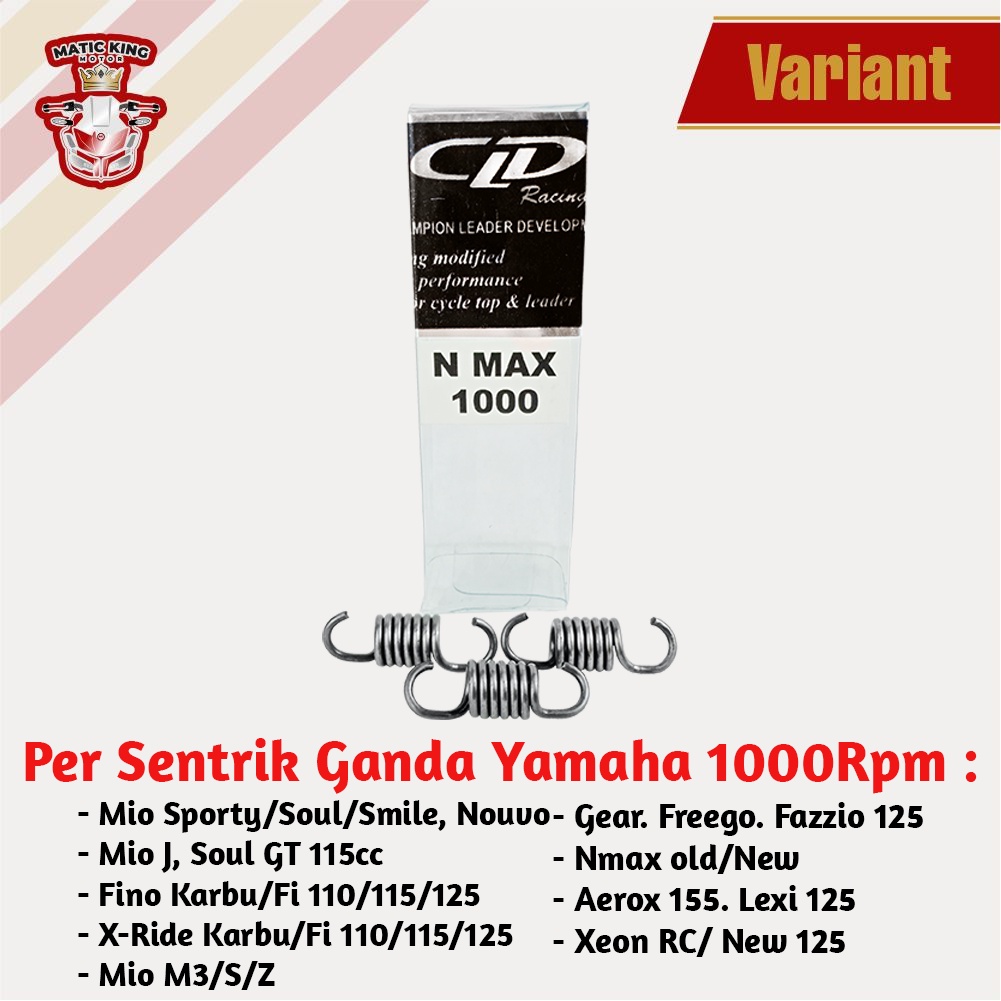 Per sentrik  Kampas Ganda Nmax Mio M3 J GT Lexi Aerox Fino Free Go 1000  Rpm CLD