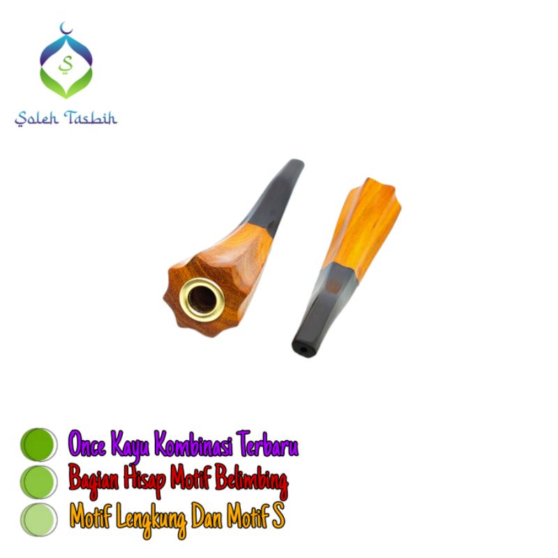 Once Kayu Kombinasi Motif Belimbing Unik, Panjang 11cm