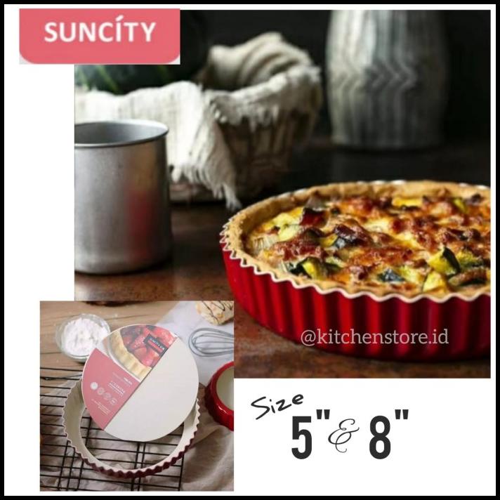 Suncity Flan Tin / Loyang Cetakan Pie Pizza Quiche Bongkar Pasang