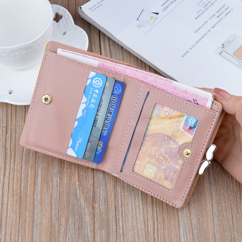 DOMPET LIPAT WANITA IMPORT KECIL KULIT KUNING MANYIDI SONARO WA588Y1 MINI SLOT KARTU UANG KOIN PENDEK REMAJA KEKINIAN FASHION KOREA SIMPLE CASUAL BRANDED BATAM ORI