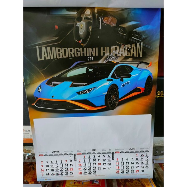 KALENDER DINDING TRIWULAN 2023 GAMBAR MOBIL SPORT