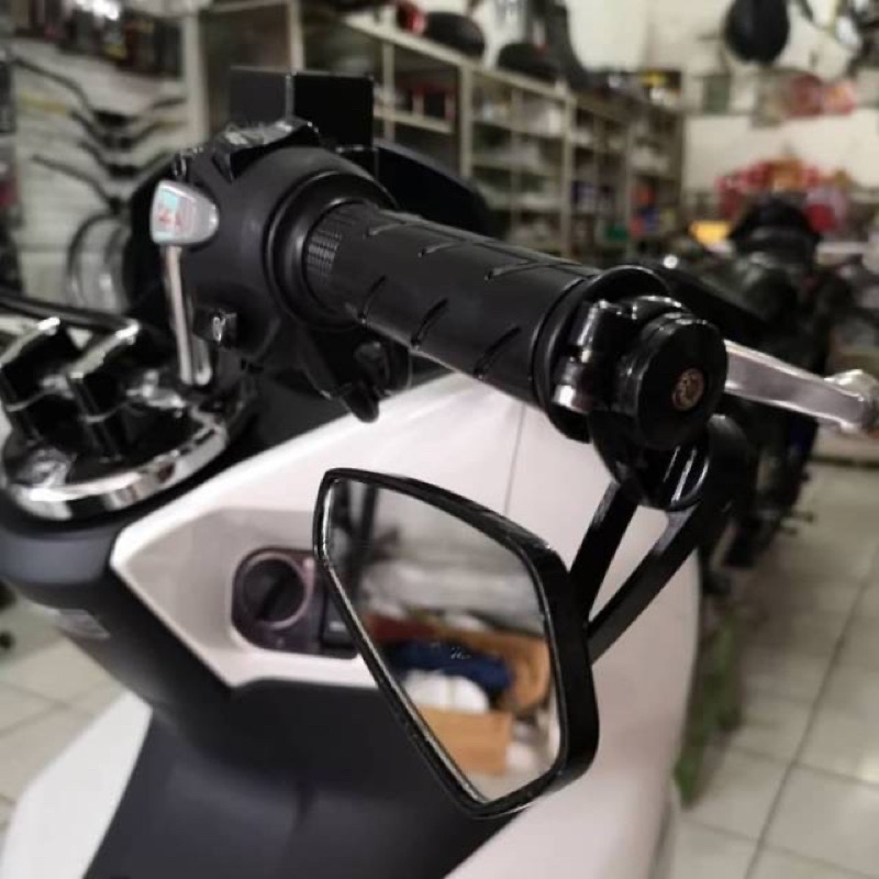 Spion Jalu Model Oval Bulat Carbon Bahan Full Cnc Kualitas Premium Universal Bisa Semua Motor Merk RB racebolt