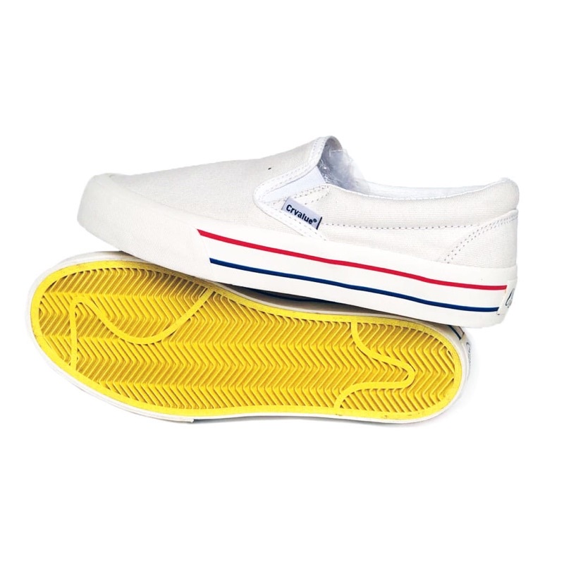 Sepatu Slip On Corvaluefootweaer Salvador offwhite merahbiru