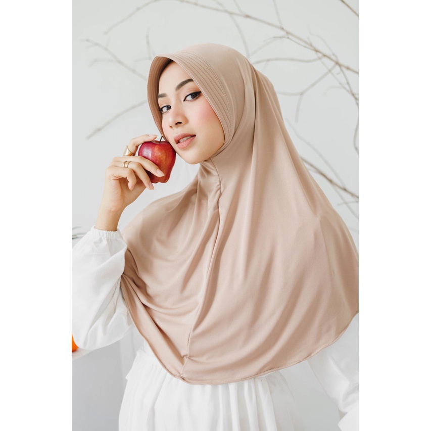 𝗖𝗮𝗿𝗲.𝗶𝗻 Bergo Maryam Pet Hamidah - Hijab Instan Pinguin - Jersey Stella (Size Menutup Dada) PREMIUM QUALITY