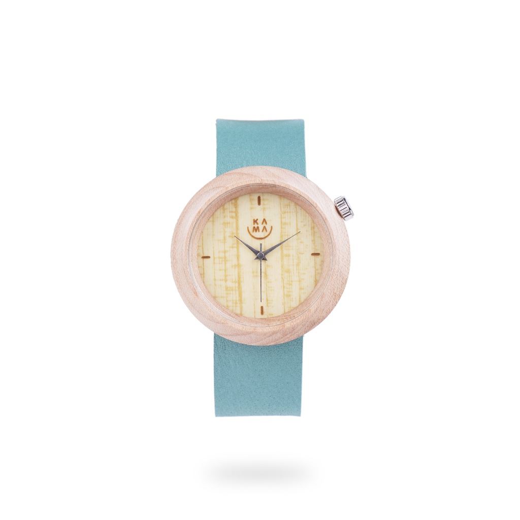 Kama Watch Jam Tangan Kayu Maple Dial Putih