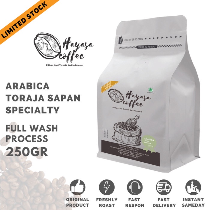 

Kopi Arabika Toraja Sapan Specialty 250gr (Limited Edition)