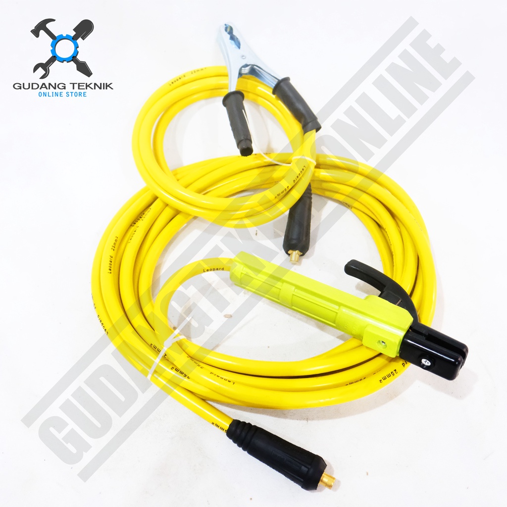 Kabel Las Stang Las Massa SET 5 7 Meter X 2 Meter 200A TITAN / Electrode Holder Ground Clamp Set 5Mx2M 7mx2M TITAN