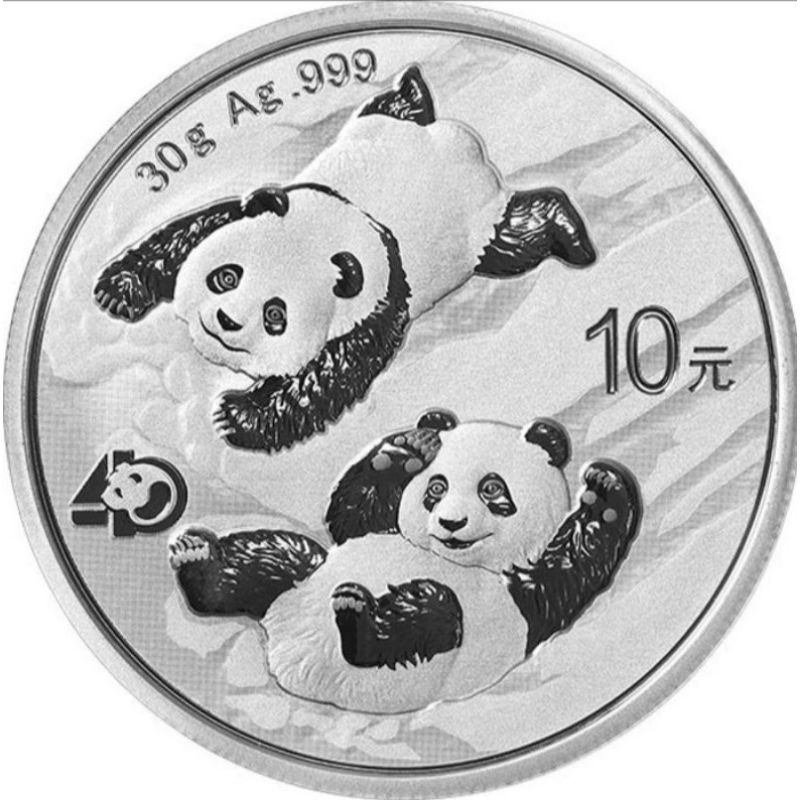 koin perak 1 oz , fine silver panda 2022 perak koin perak batangan