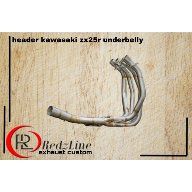 Header leher kawasaki zx25r underbelly