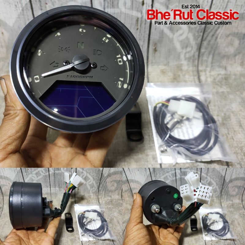 Spidometer Spido Speedometer Bulat Digital Babon