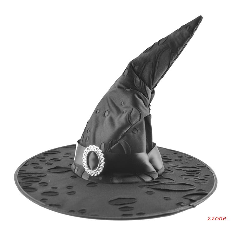 Topi Penyihir Warna Hitam Untuk Kostum Cosplay Halloween