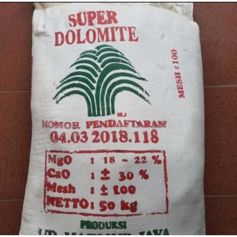 Pupuk Dolomite Super/Kapur Dolomite Pertanian @ 50kg Khusus Medan