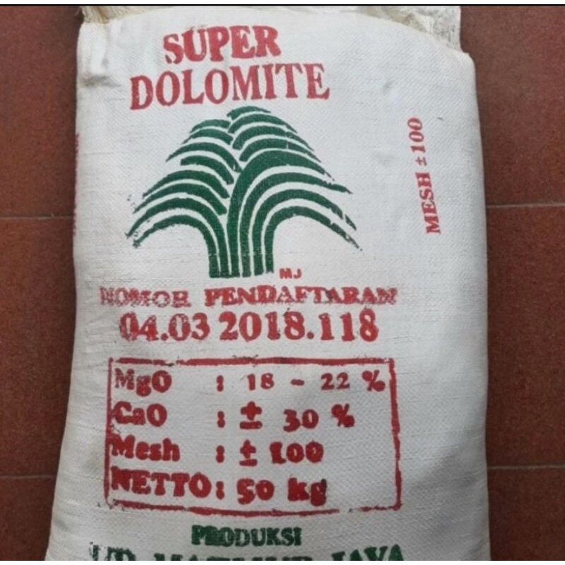 Pupuk Dolomite Super/Kapur Dolomite Pertanian @ 50kg Khusus Medan Grab/Gojek