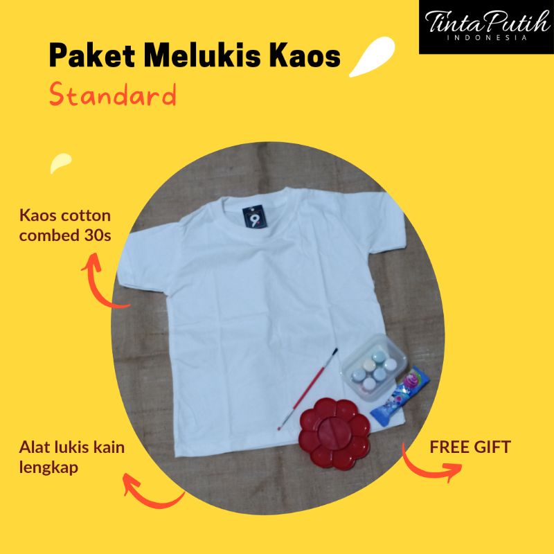 DIY T-Shirt Painting Kit / Paket Melukis Kaos / Kaos Lukis / Kado Souvenir ulang tahun