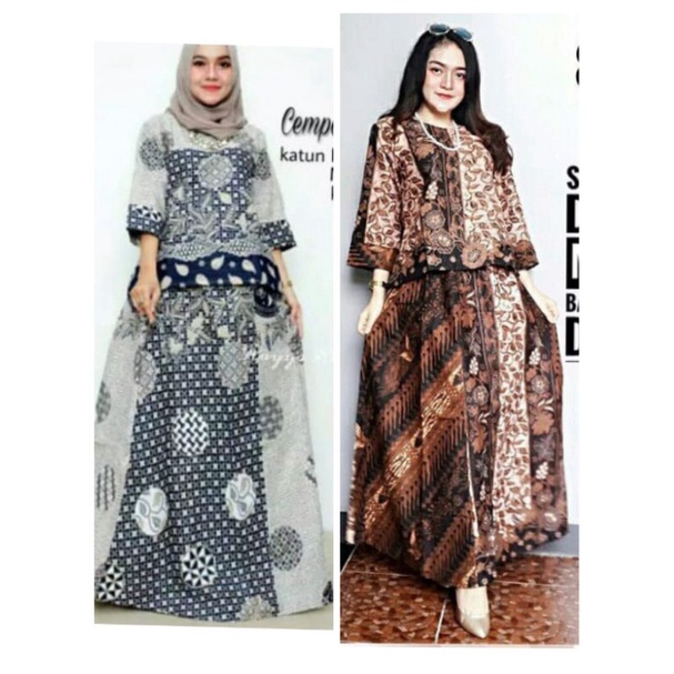 Larasati setelan rok batik dagel dan cempaka lawasan seling solo