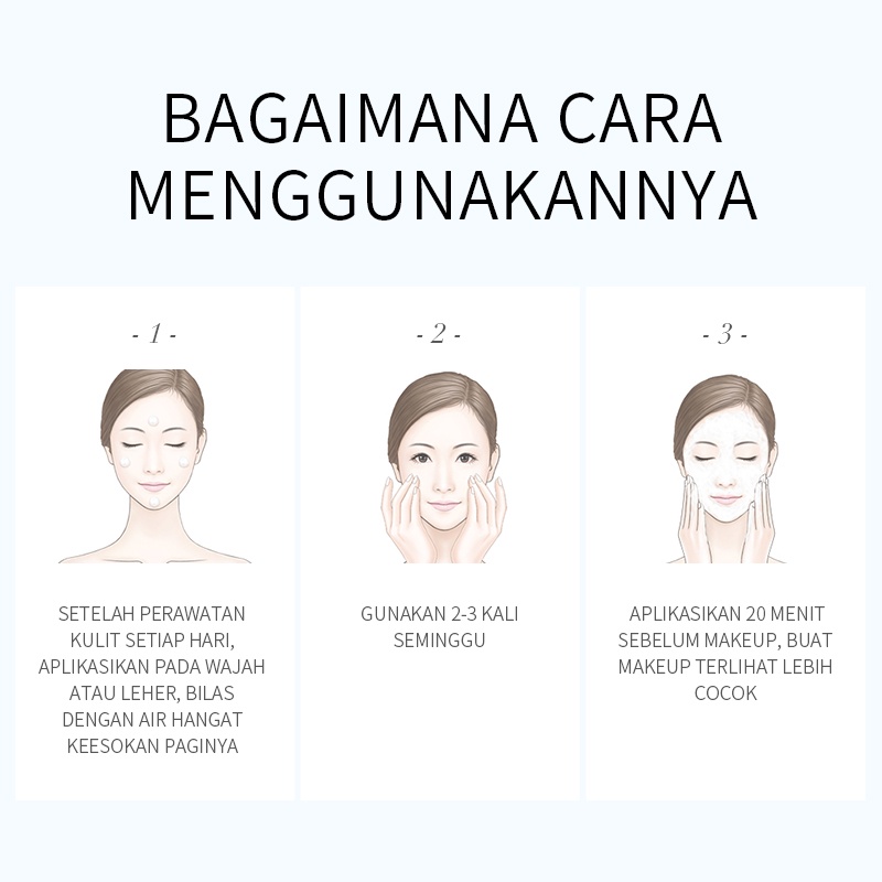 LAIKOU Sleeping Mask Runput Laut Menghidrasi Gel Pelembab Tanpa Bilas 1pc