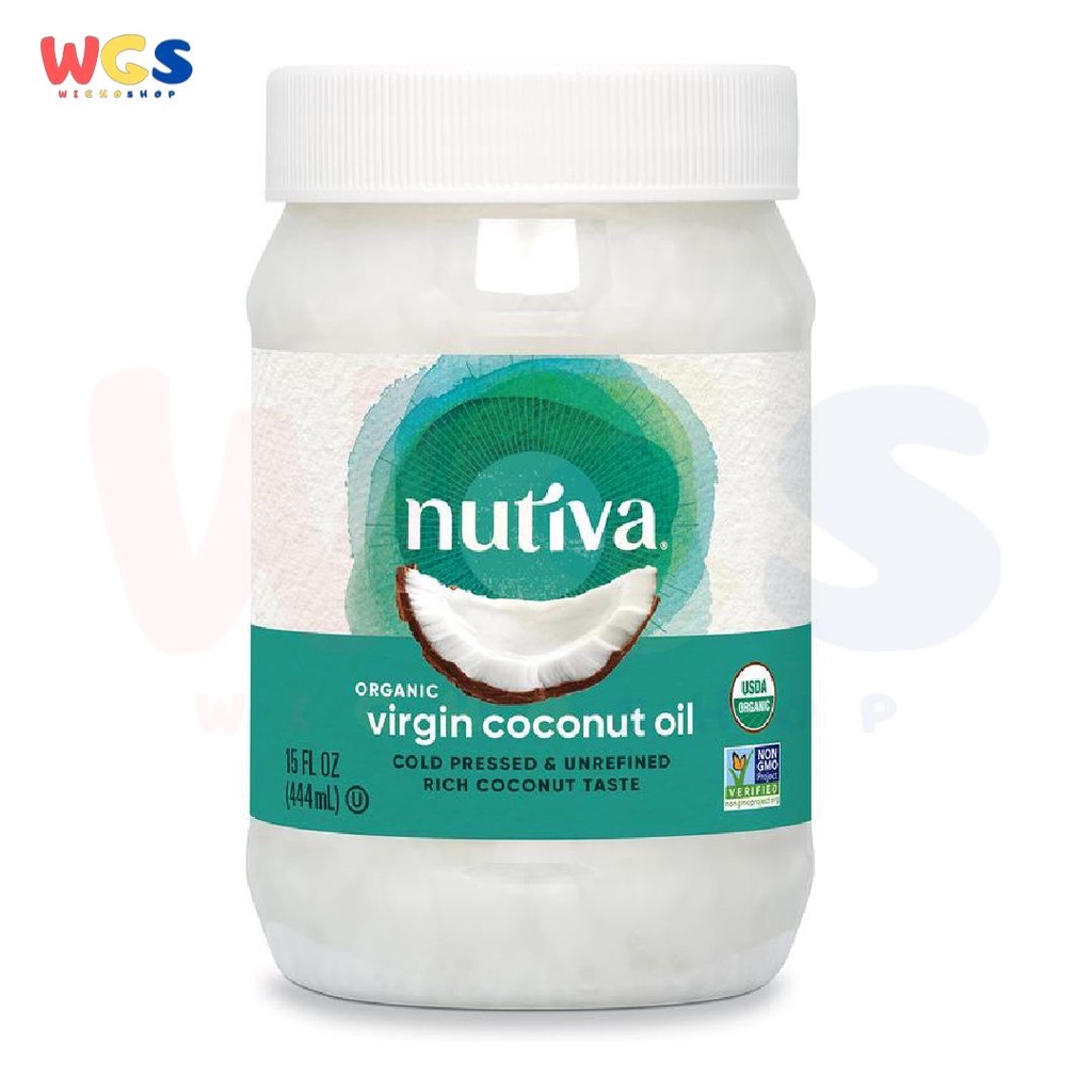 Nutiva Organic Virgin Coconut Oil Non GMO Creamy Taste 15oz 444ml