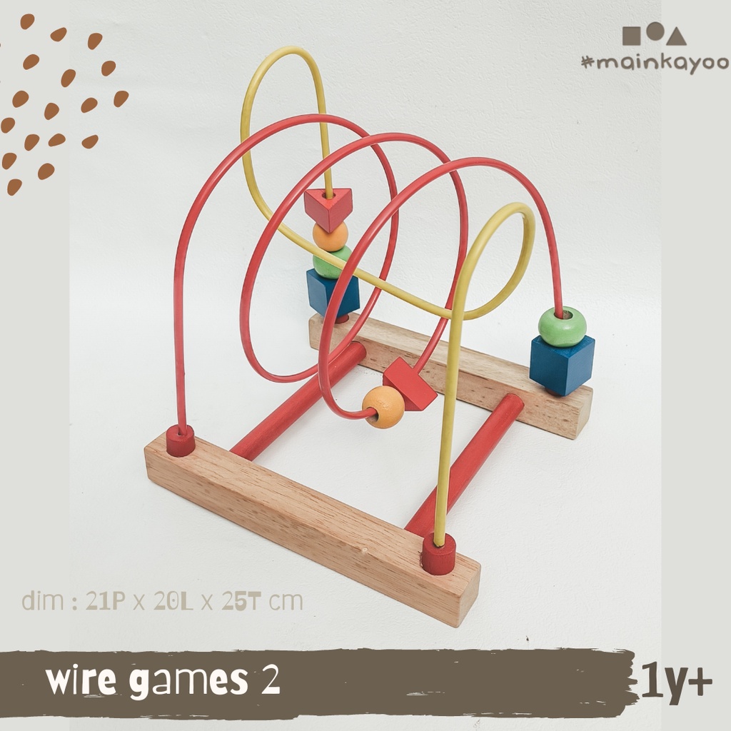 MAIN BIG WIRE GAME - Mote Kayu Luncur Besar - Mainan Motorik Edukatif