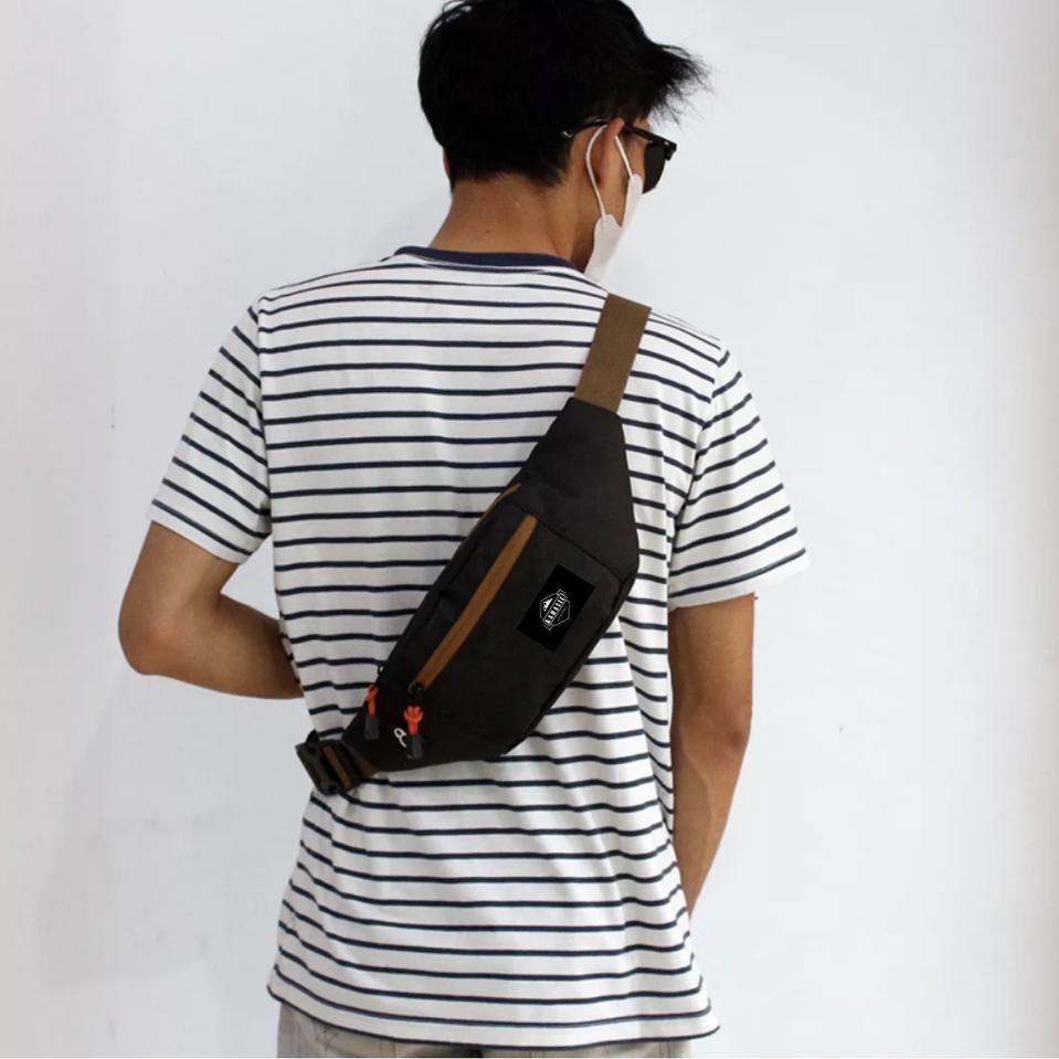 Harga Spesial.. WB K02 - Tas Selempang Bahu Slempang Pinggang Waistbag Pria Wanita Cowok Cewek Origi