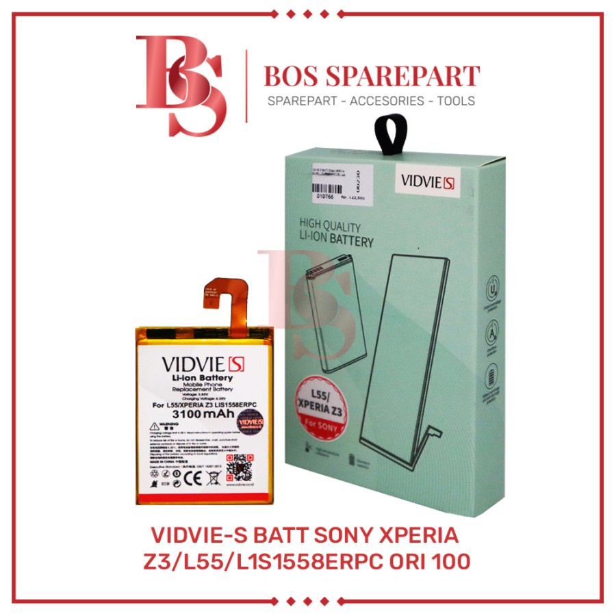 VIDVIE-S BATERAI SONY XPERIA Z3/L55/L1S1558ERPC ORI 100 / BATTERY / BATRE