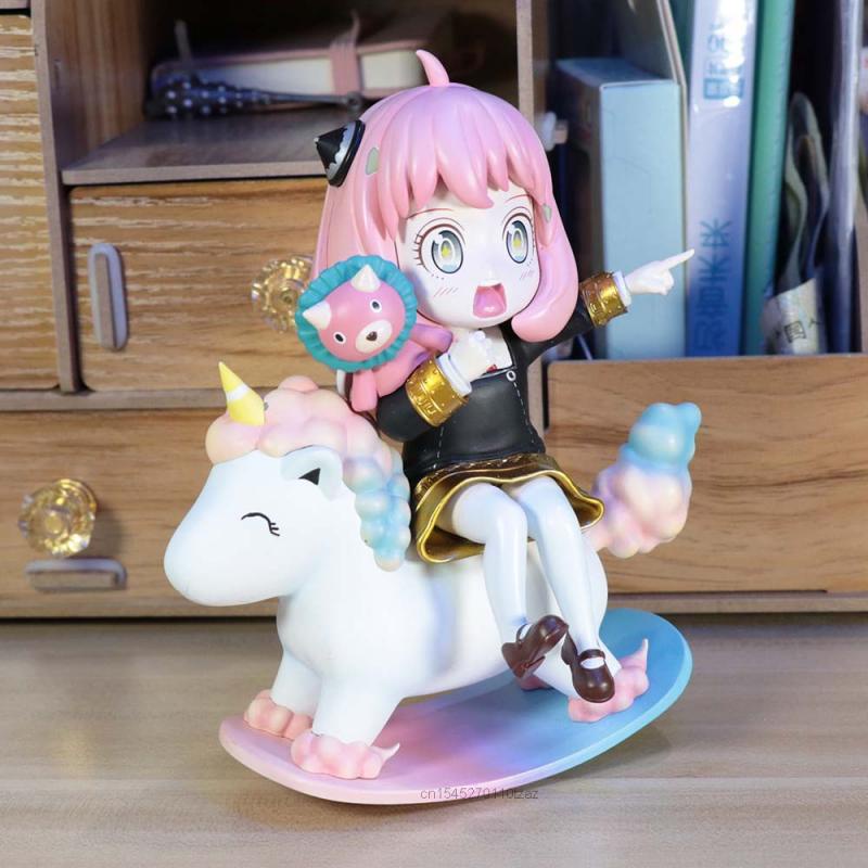 Spyx Mainan Boneka Keluarga Cockhorse Anya Forger Kepala Dapat Bergerak Bahan PVC