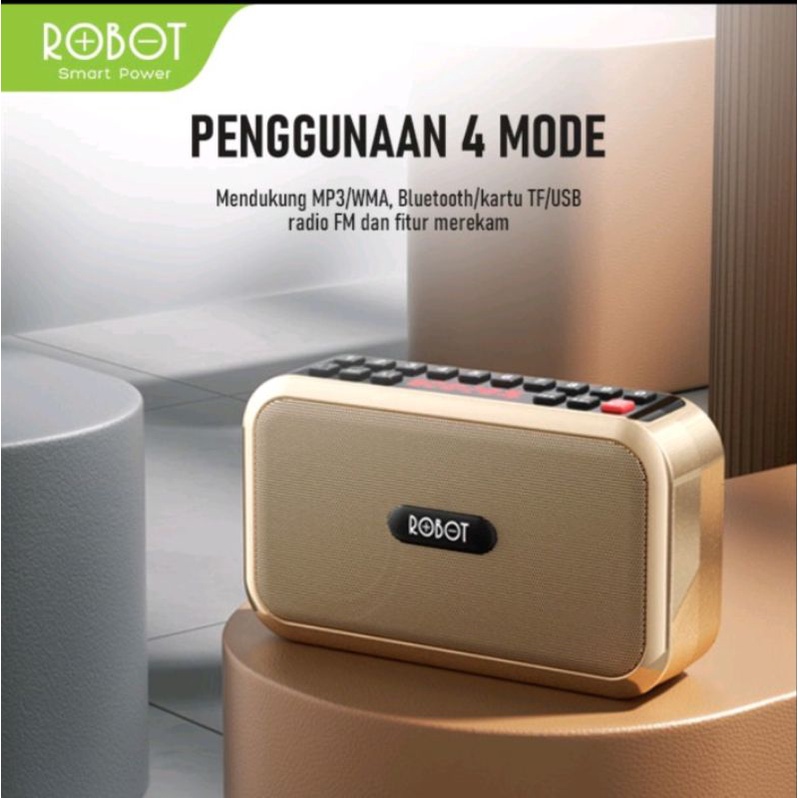 Speaker Bluetooth Alquran Robot RB200 Bluetooth Speaker dengan tombol kontrol numerik