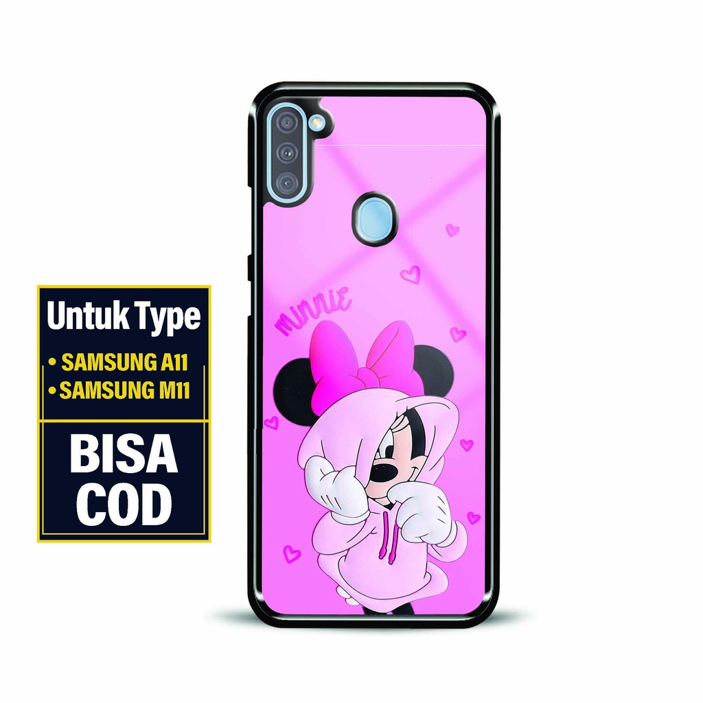 Glossy Hardcase Samsung A11 / M11 - Softcase Kaca Samsung A11 / M11 - Fashion Case [ Fold 19 ] - Sil