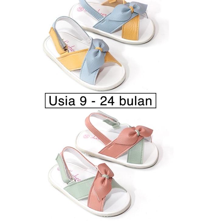 Terbaik SANDAL ANAK PEREMPUAN 1 2 TAHUN MODEL PITA KEKINIAN TERBARU CASUAL WARNA PASTEL SEPATU SANDA