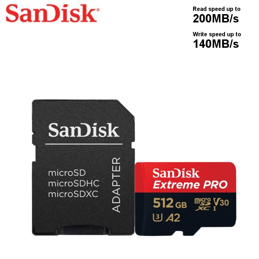 SanDisk Extreme Pro MicroSD 512GB A2 200MB/s V30 U3 4K