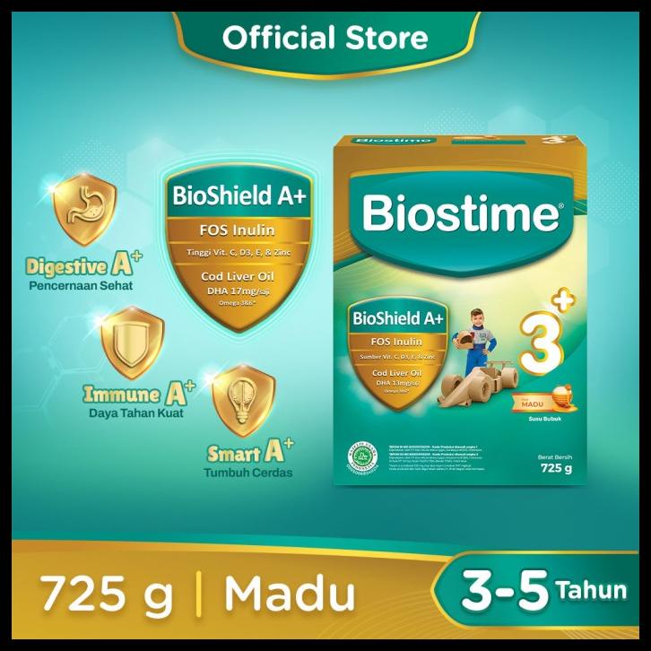 Biostime 3+ Madu 725Gr Susu Pertumbuhan Anak 3-5 Tahun 1 Box