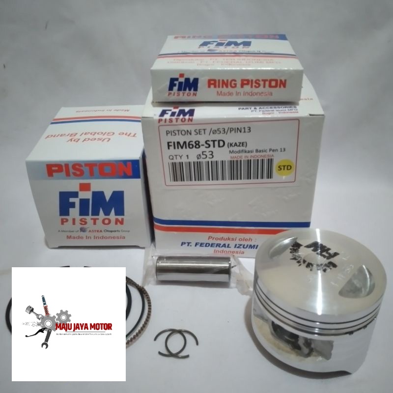 PISTON KIT SEHER KIT FIM 68 KAZE PEN 13 DIAMETER 53, 53.5, 54, 54.5, 55