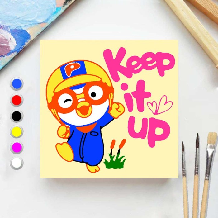 

Berkualitas Paint By Number Pororo Duduk 20X20 Painting Kit/Set Melukis Hemat