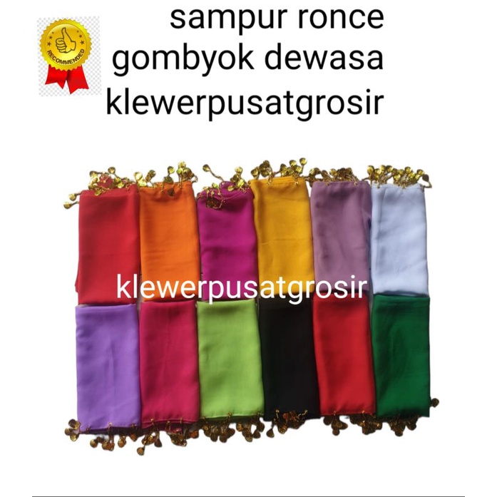super jumbo SAMPUR RONCE GOMBYOK DEWASA270x55cm selendang tari